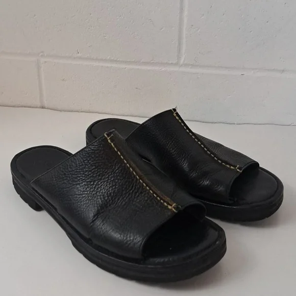 Cole Haan leather lug sole slip-on open toe slides sandals size 8 - Picture 10 of 12